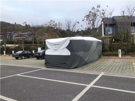 Dupont Tyvek Tyvek twal RV kouvri vole konsepsyon dove